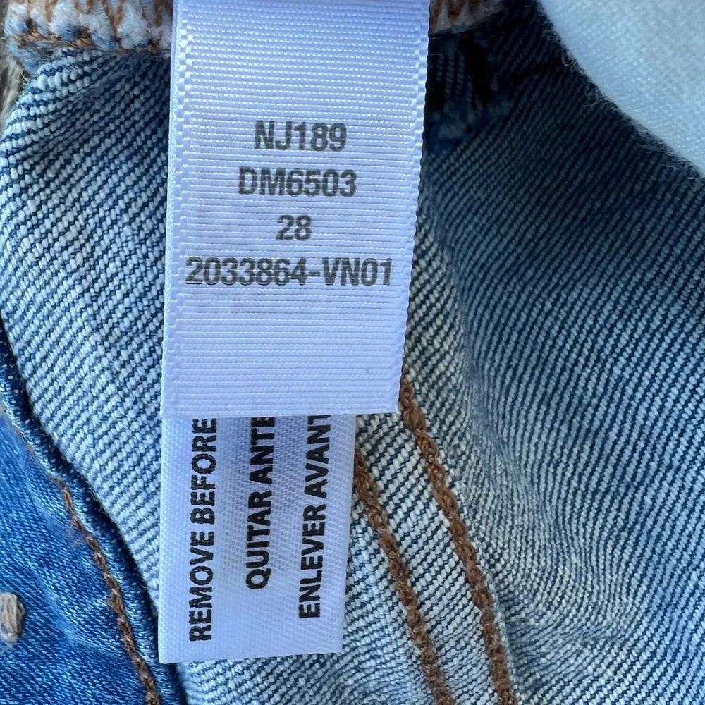 Madewell Perfect Vintage Wide-Leg Crop Jeans Womens 28 Blue NJ189 DM6503